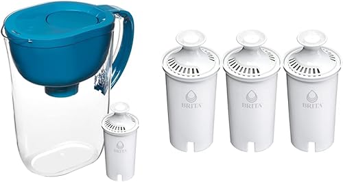 Brita Jarra grande de filtro de agua + filtros de repuesto estándar (3 unidades)