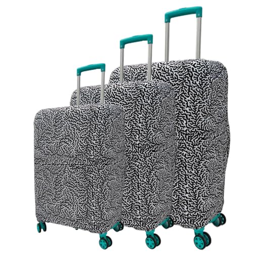 Image of Printed Luggage Cover for Traveling Bag & Suitcase - Stretchable & Scratchproof Trolley Protector with Velcro Lock & Lightweight Washable Material(Suitcase Bag Not Included, Only Cover in Product)