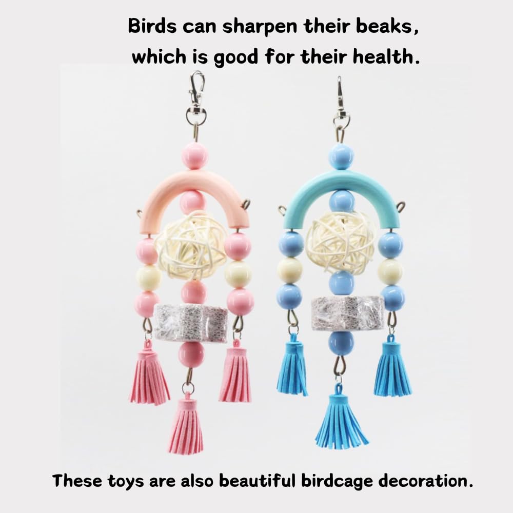 3 juguetes para pájaros, juguetes de búsqueda de pájaros, periquitos, juguete para masticar, juguete colgante, jaula de pájaros, accesorios de jaula para pájaros, escalera de escalada para Conure,