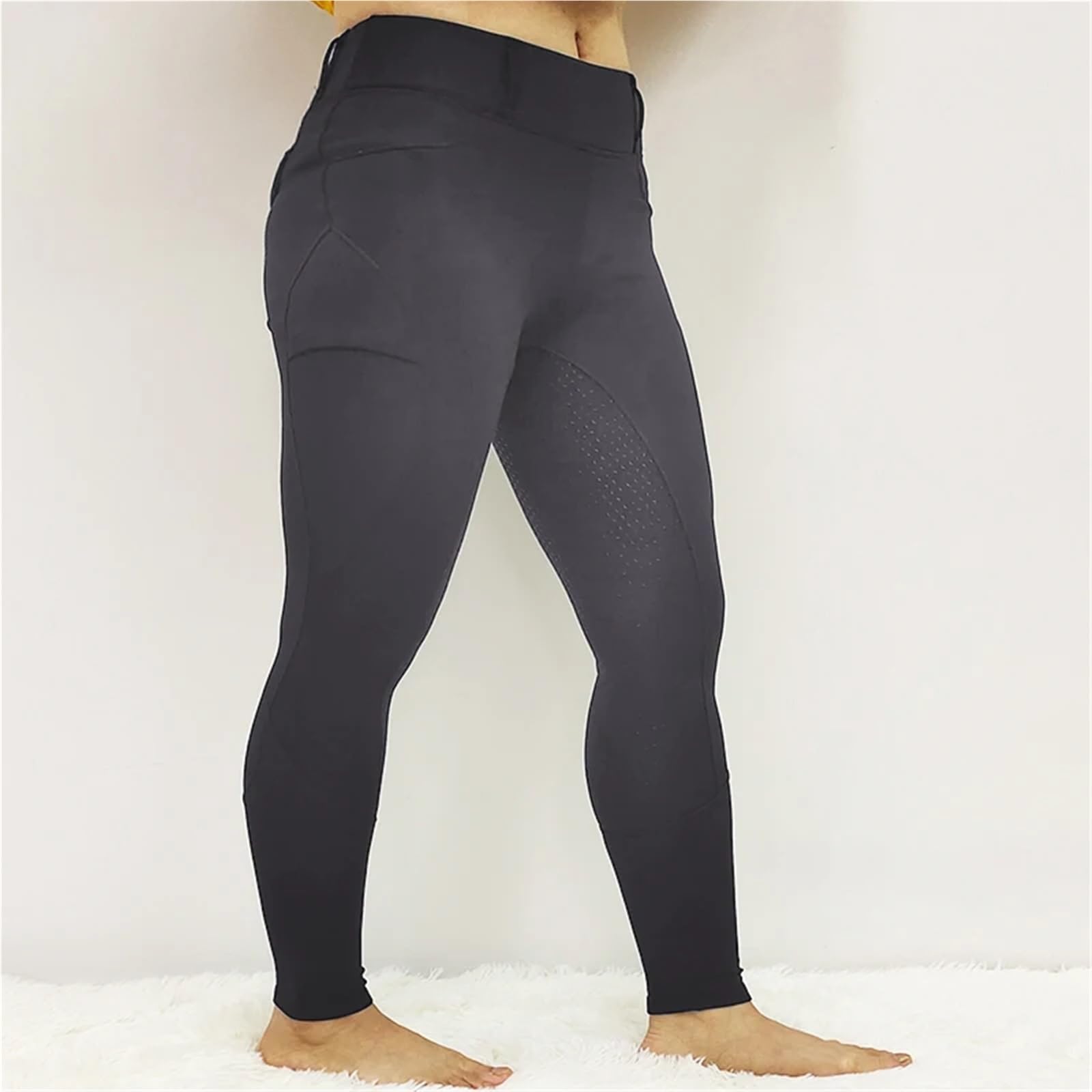 Mallas De EquitacióN Pantalones deportivos de equitación con asiento completo for mujer, mallas ecuestres, ropa invierno