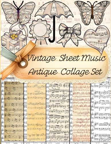 Ephemera Quotes & Music Sheets for Art Journaling and Cardmaking: A 40-Page Collection of Collage Art, Vintage Music Cut-Outs, Inspirational Quotes, ... Craft Elements for Cardmaking and Journals image 2