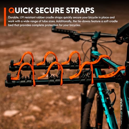 Soarify SY-BIKE-001 Rack For Car, Suv, Rv, Bike Rack Hitch Mount, Hitch Bike Rack 4, Up To 143 Lbs Load Bicycle Rack Carrier Rubber Straps thumb #2
