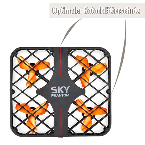 RC ferngesteuerte 4-Kanal mini Drohne mit Schutz-Käfig, Flying-Ball UFO-Drone, Quadcopter mit Gyro-Technik, Rückholfunktion, Headless-Mode und 3D-Flip, Spielzeug Quadrocopter für Kinder und Erwachsene – Bild 5