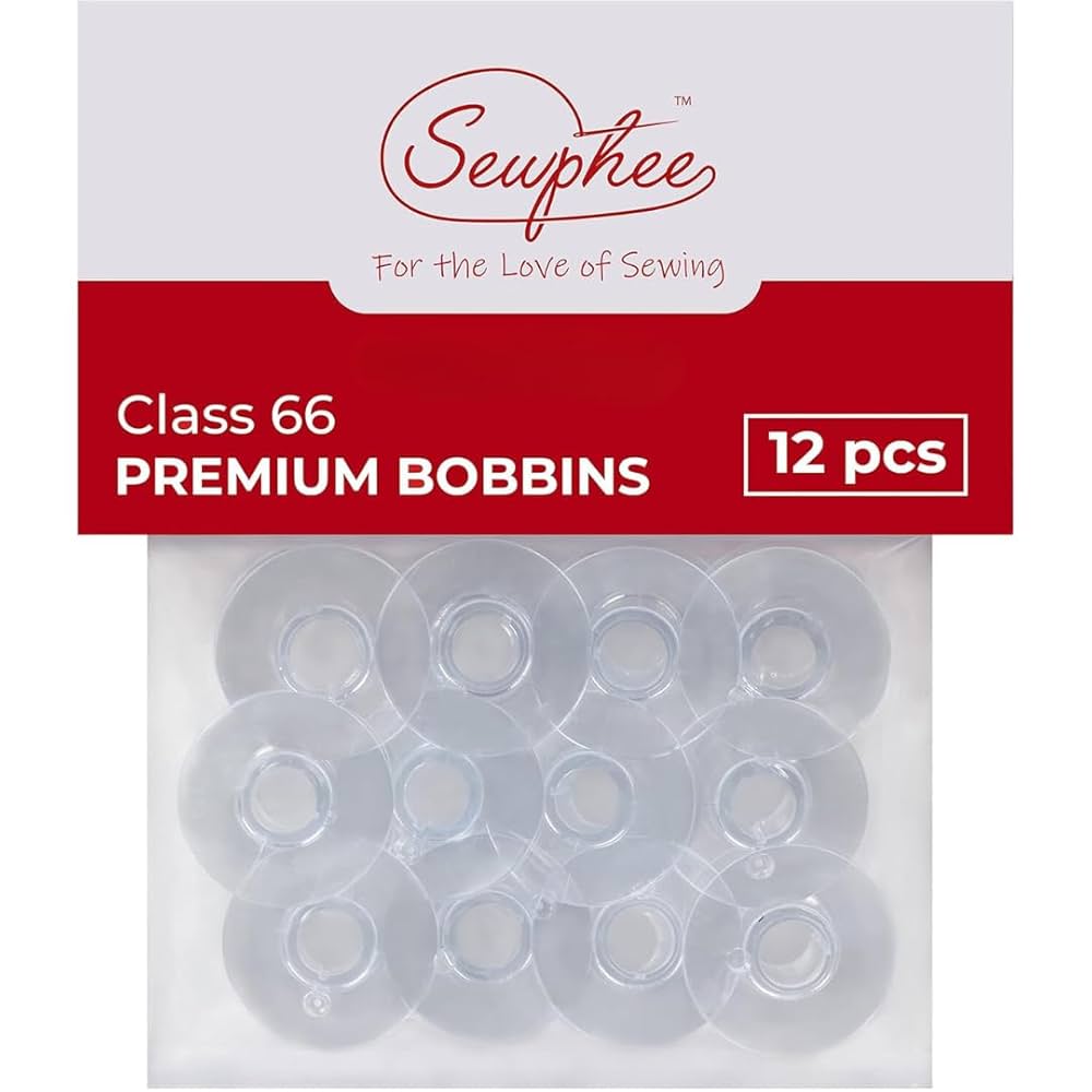 10 X Clear Bobbins - Sewing Machine Plastic Spool UNIVERSAL Fits Most Brands