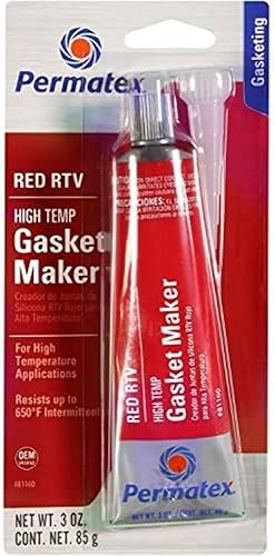 Miniatura 2 de Permatex 81160 Junta de silicona RTV roja de alta temperatura de 3 onzas