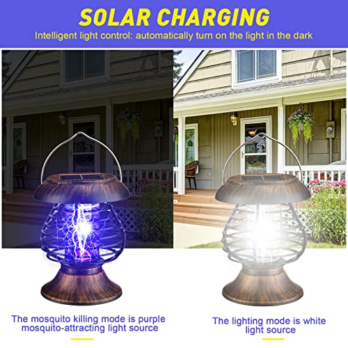 Qualirey MNA-QUALIREY-168 Solar Bug Zapper Outdoor Waterproof Mosquito Repellent Outdoor Solar Mosquito Zapper Plastic Ring Bug Lights Insect Mosquito Killer Lamp  thumb #4