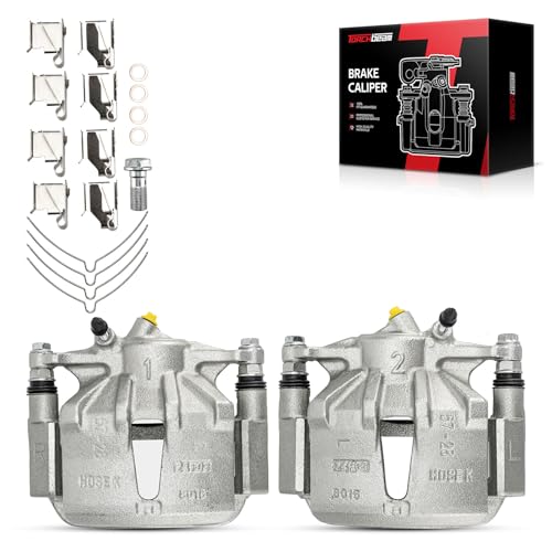 Image of Torchbeam Front Brake Calipers Set for Toyota Camry 2.2L 1997-2000, Front Left and Front Right Calipers with Bracket Replace # 19B1568A+19B1569A