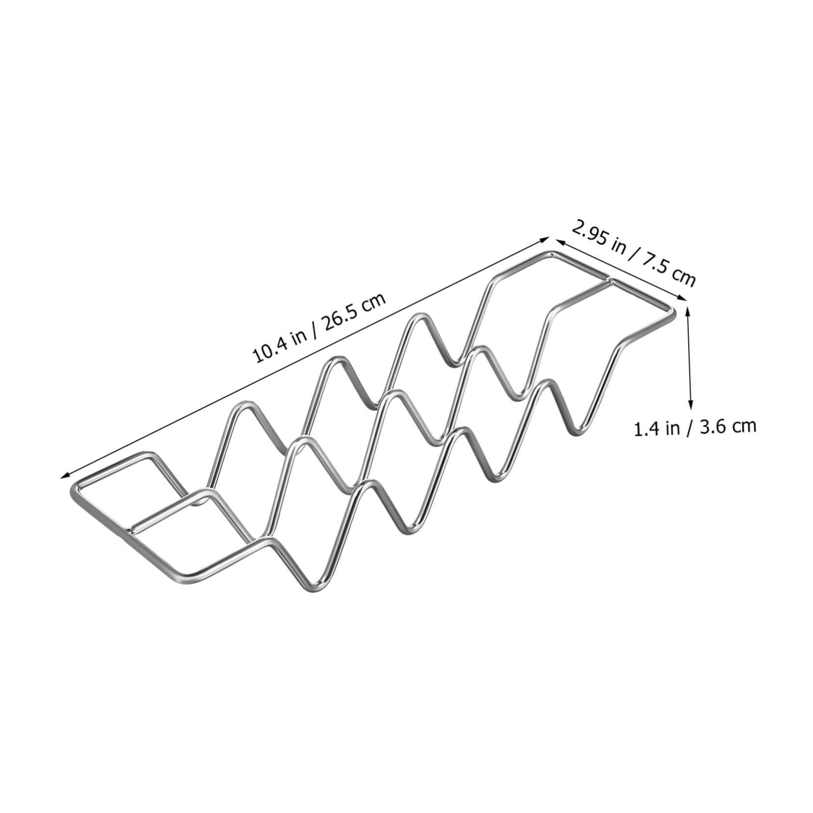 SOLUSTRE 3Pcs Stainless Steel Taco Holder Stand Taco Racks for Cooking and Serving Hard Shells Mexican Food Tray for Tacos and Tortillas Space Saving Design