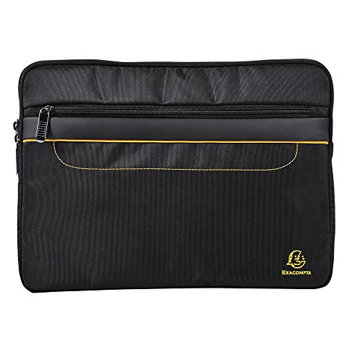 Housse ordinateur 13 Exactive Exacompta Noir 17134E avec poche avant tablette et tissu matelassé