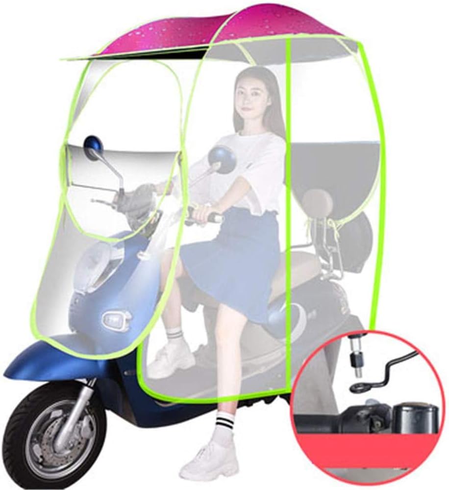 Electric Motorcycle Umbrella Canopy Awning,Universal Car Motor Scooter Umbrella Mobility Sun Shade Rain Cover Waterproof,A