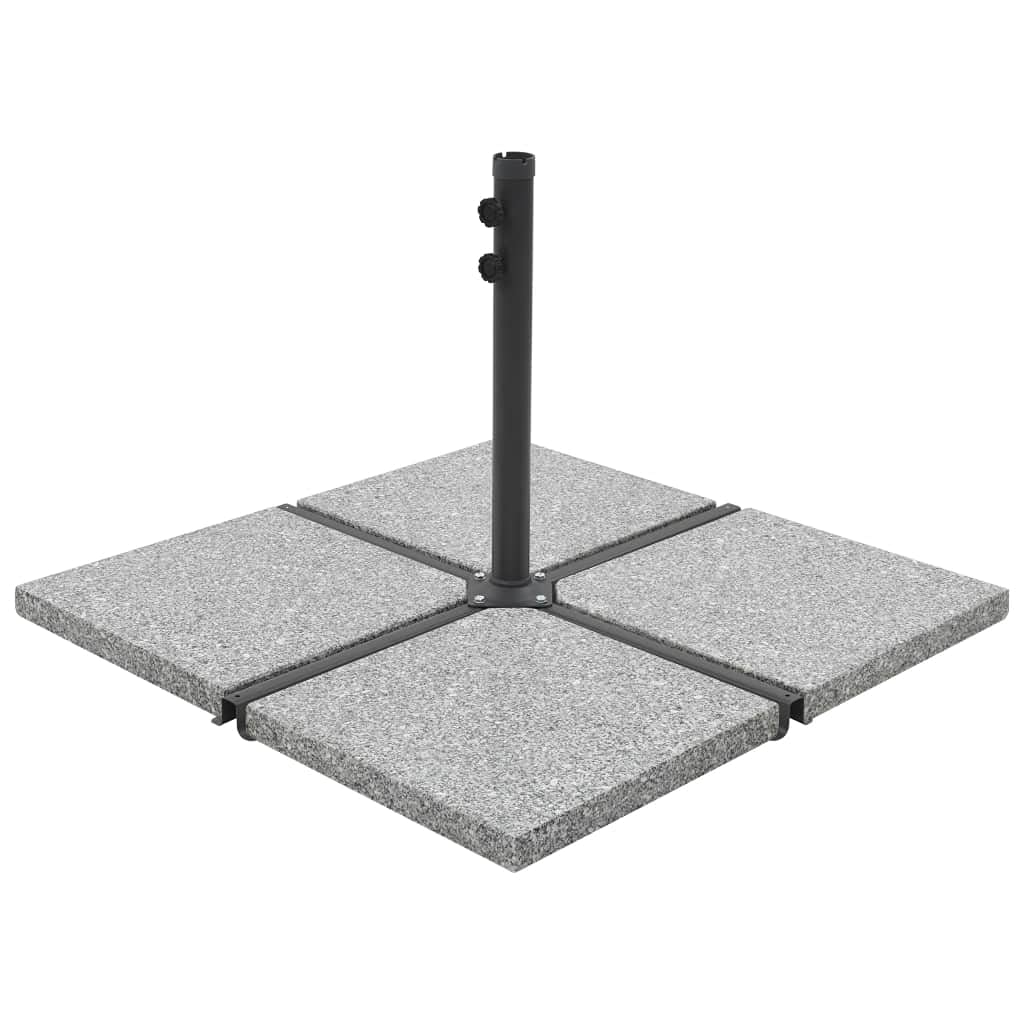 Piastre di peso per ombrellone in granito, supporto triangolare per balcone, terrazzo, giardino, supporto stabile con peso robusto per una base sicura dell'ombrellone
