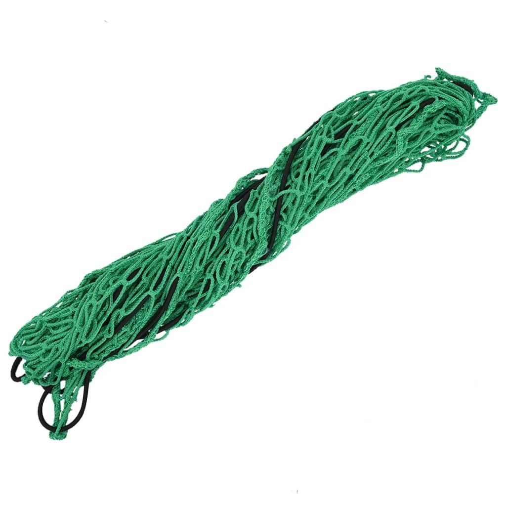 Anhängernetz mit Gummiseil Grün 6x3,5 m PP, elastisch und wetterfest, universelles Ladungssicherungsnetz für Anhänger, Pkw, SUV, LKW, vielseitig für Transport und Stauraum