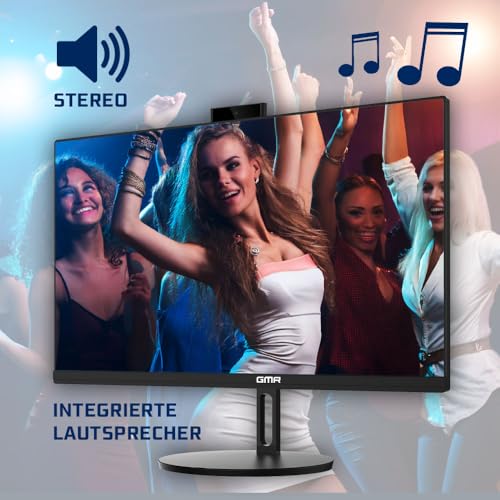 GMR All in One Desktop Computer mit i7 | 24 Zoll Display - Tastatur & Maus | 3 Jahre Garantie | 16 GB RAM | 512GB SSD | USB 3 | Windows 11 PRO | Webcam | WiFi + BT