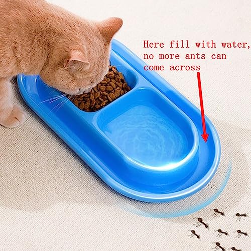GRPET Futternapf Napf Schüssel für Katzen Kätzchen Hund Hündchen Haustier Ameisen Verhindern, 400 ml, Grau, S