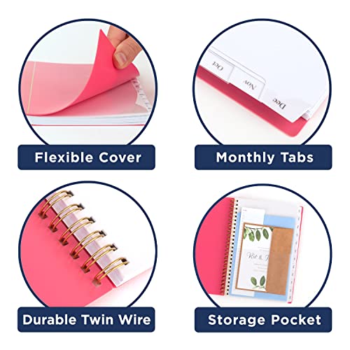 Cambridge 2023 Weekly & Monthly Planner, 5-1/2" X 8-1/2", Small, Workstyle Focus, Pink (1606-200-27) #TOP4