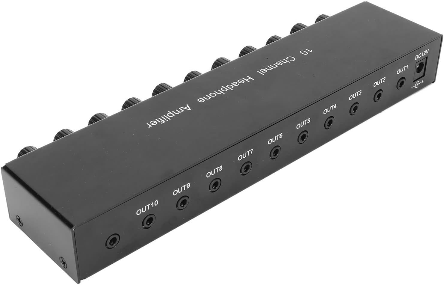 DC 12V 10 Channel Stereo Headphone Amplifier, HAM1000 Stereo Audio