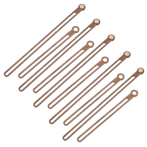 FONDOTIN 5 Juegos Manecillas de Reloj de Pared de Madera Maciza Nogal Negro, Kit de 5 Juegos para Reemplazo de Mecanismo de Cuarzo, Compatibles Relojes de 16 Pulgadas, Accesorios para