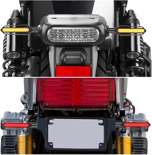 Luces de giro para motocicleta 12V intermitentes delanteras y traseras ambar blanco rojo para cross 7
