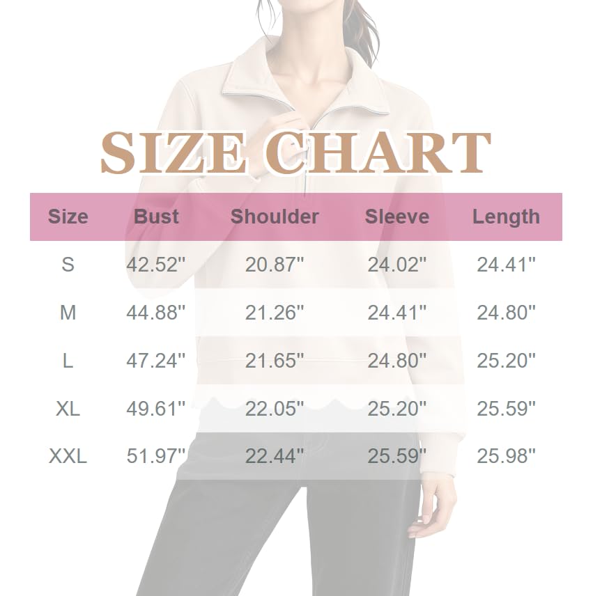 Cropped Scalloped Sweatshirt Women Fleece Cute Quarter Zip Pullover Women - image 4