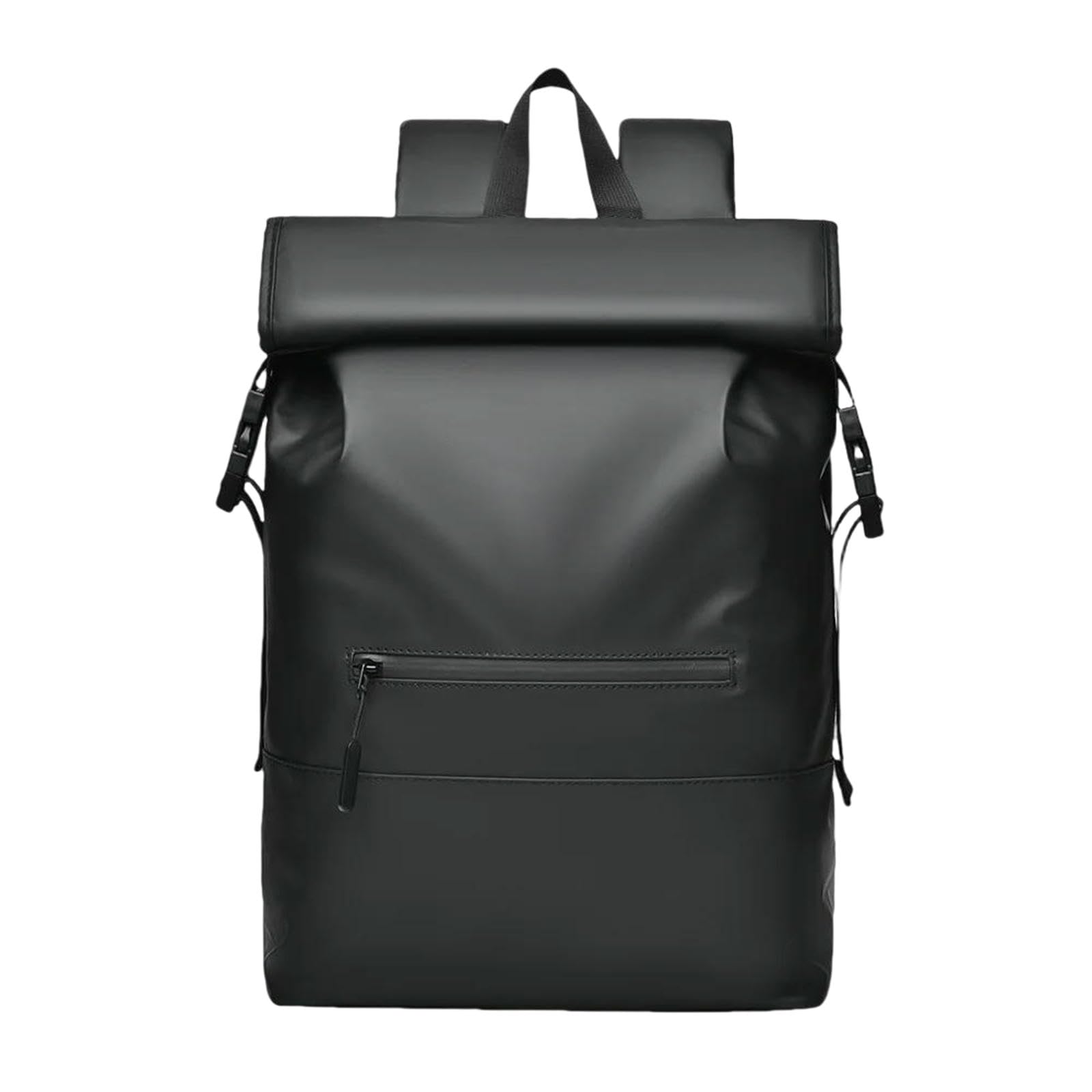 Zaino da Viaggio Premium Uomini Roll Top Business Grande capacità Moda Pendolare Borsa di Viaggio-Black