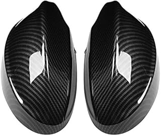 Yctze Carbon Fiber Style Door Wing Mirror Protector Rearview Cover Replacement Side Mirror Trim Fits Replacement for E90 05-07 for e90 wing mirror cover e90 wing mirror cover for bmw e90 wing mirror