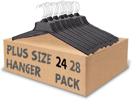 Urby Perchas extra anchas para ropa de talla grande, ganchos para cuerda de colgar, perchas de tamaño grande de 19 pulgadas, ideales para camisas