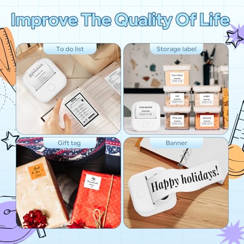 Image of Mini Sticker Printer, Sticker Maker Machine for DIY Journal, Study Notes