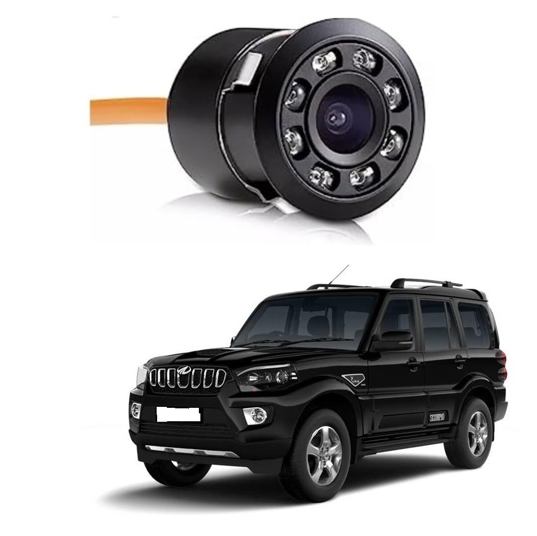 Waterproof Car Rear View Back Camera Sunrise 8 led Lights Night Vision hd Backup Camera 170 Degree Wide Viewing Angle Universal Accessories Suitable for Mahindra Scorpio 2017-image-4