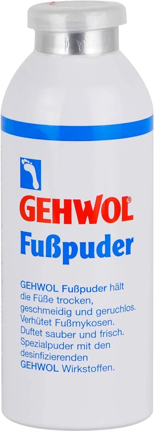 Gehwol Poudre de talc antibactérienne inodore 100 g pour empêcher les athlètes Peut être utilisée pour les pieds chaussures et chaussettes