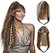Brazilian virgin Human Hair clip in Bangs clip on Hair Extensions fringe Hair weave clip ins 8inch/20g Hairpieces (#P6/613 fringe)