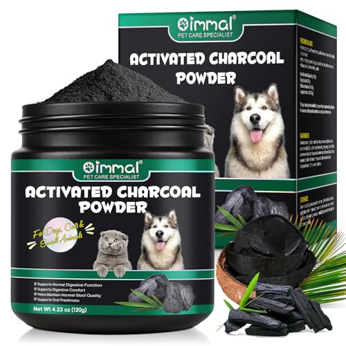 Activated Charcoal for Dogs & Cats 120g Pet Charcoal Powder for Pets & Livestock Single Ingredient for Digestive Health