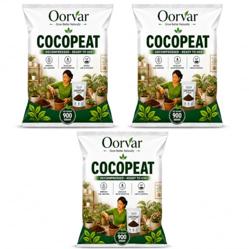 Image of Pure Cocopeat Powder Ready to Use 2.7 kg. Perfect Coco Soil for Potting Mix. Natural Coconut Coir Fibres by Oorvar