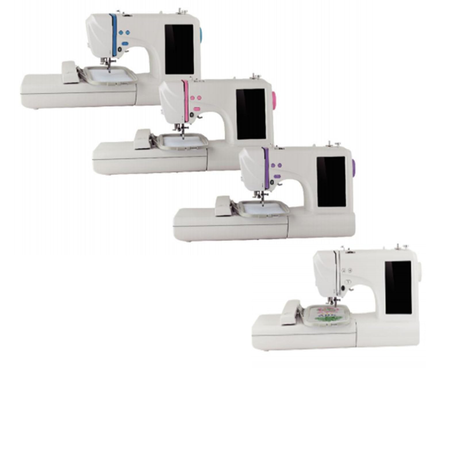 Máquina de Coser, Portátil Mini Maquina de Coser Electrica, Máquina de Coser eléctrica Multifuncional con Luz de LED Sewing Machine par,Purple-SewingandEmbroidery