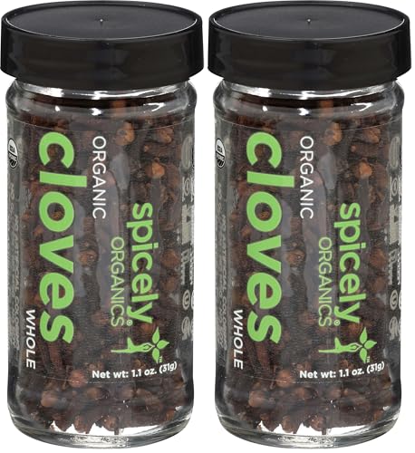 Spicely Organic Cloves Whole 1.10 Ounce Jar Certified Gluten Free (Pack of 2) image 3