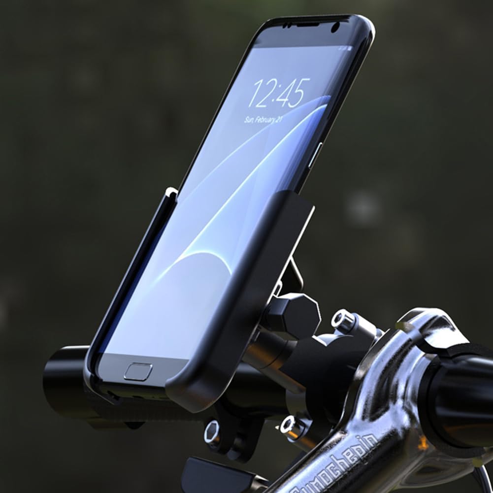 Porta Cellulare da Bici per Manubrio Moto (Nero)
