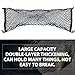 winterrock Car Cargo Net, Car Trunk Net Stretchable, Dual-Layer Nylon Trunk Storage Mesh, Adjustable Elastic Storage Nets with Hooks, Universal Cargo Cover for SUVs, Cars, Sedan, Trucks (35.4×11.8)