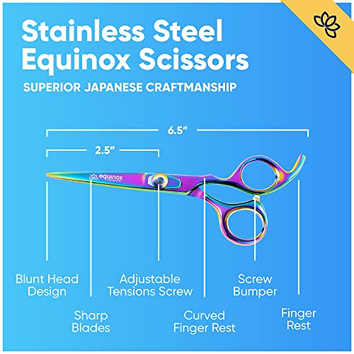 Image of Equinox Razor Edge Series Professional Hair Scissors - 6.5 inch Premium Japanese Stainless Steel Hair Cutting Scissors, Hair Shears, Hair Razors for Hair Cutting, Barber Accessories & Hair Salon Supplies