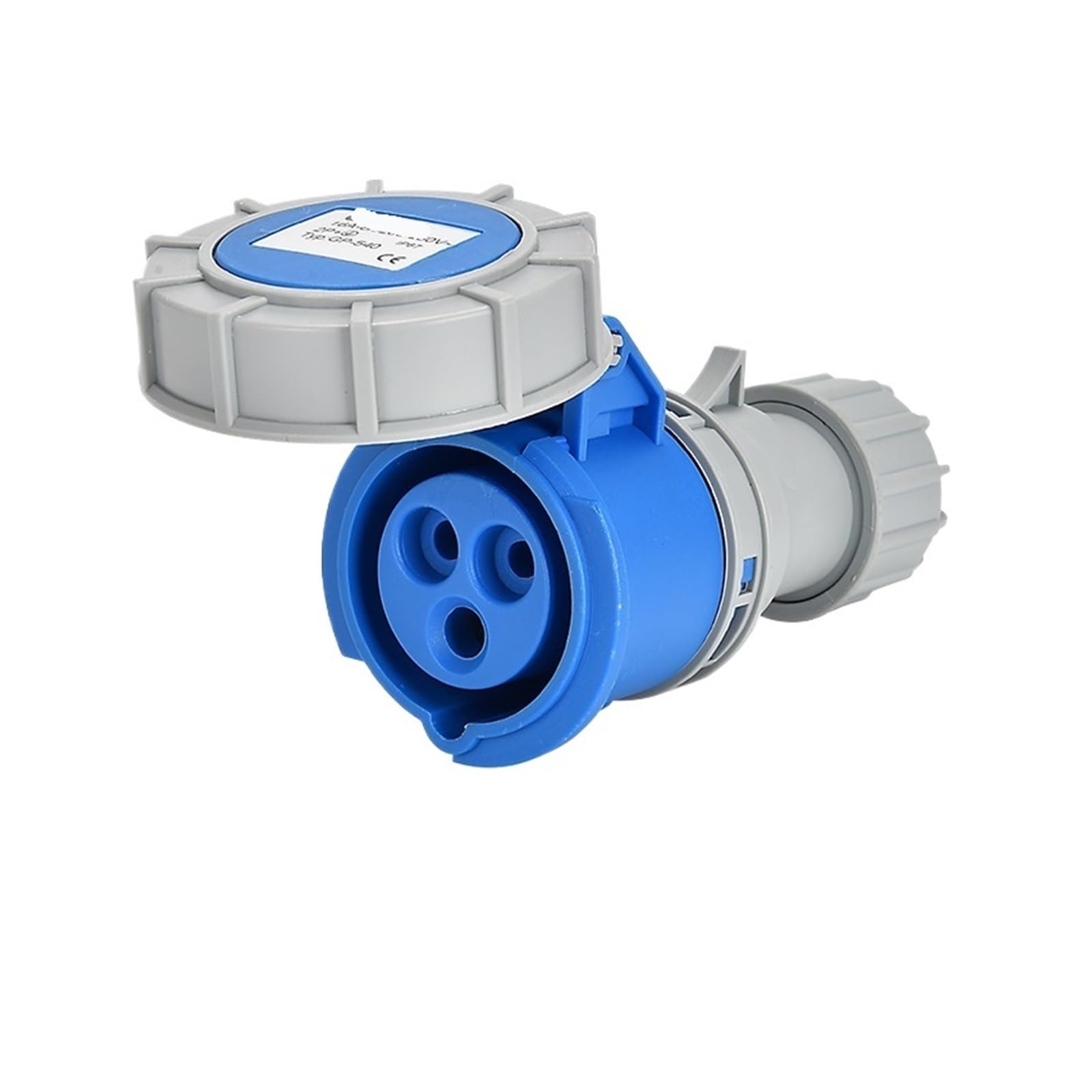 Conector industrial trifásico 32A IP67 de 3 núcleos macho hembra GP 552