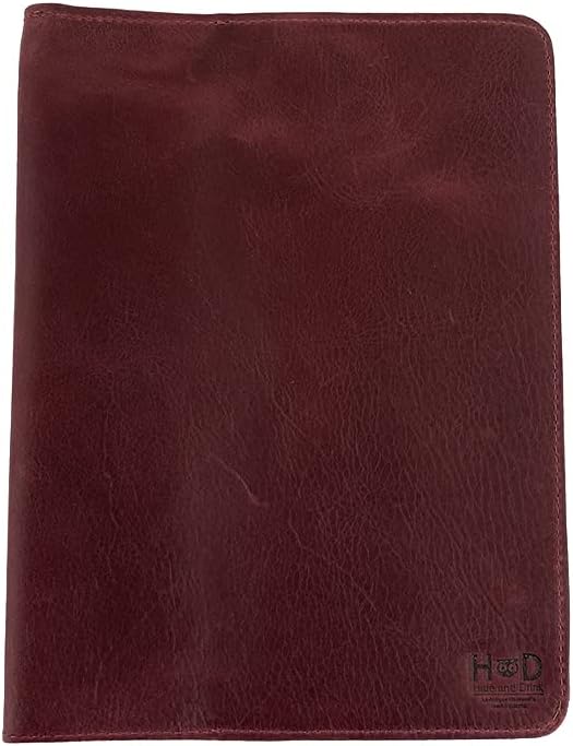 Hide & Drink, Journal Cover Compatible with Moleskine XL (7.5 x 9.75 in) with Strap, Refillable Case, Personal Planner, Full Grain Leather, Handmade Office & Work Essentials, Sangria