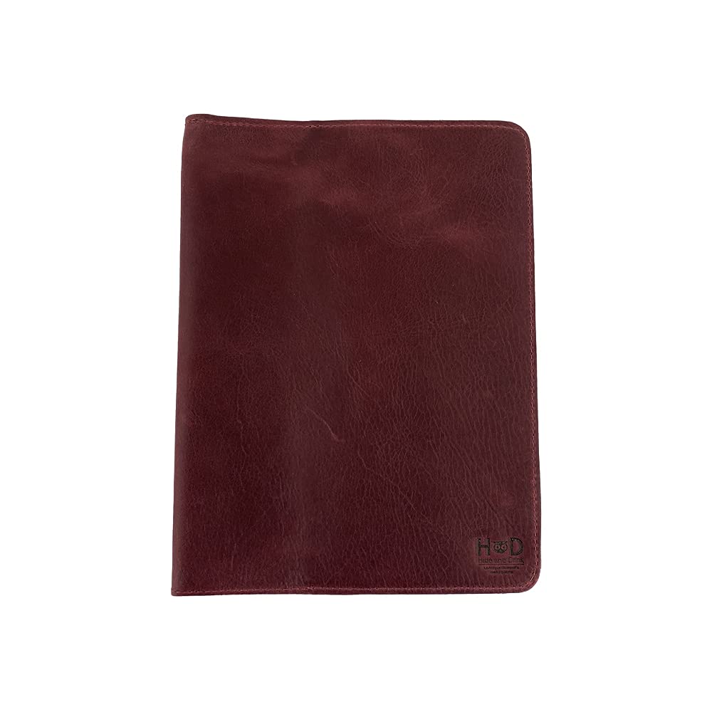 Hide &amp; Drink, Journal Cover Compatible with Moleskine XL (7.5 x 9.75 in) with Strap, Refillable Case, Personal Planner, Full Grain Leather, Handmade Office &amp; Work Essentials, Sangria