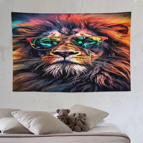 Décoration artistique rectangulaire lion tapisserie haut de gamme 150x230