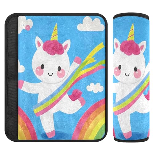 Nexawaveo Premium Einhorn Gurtpolster (2 Stück)