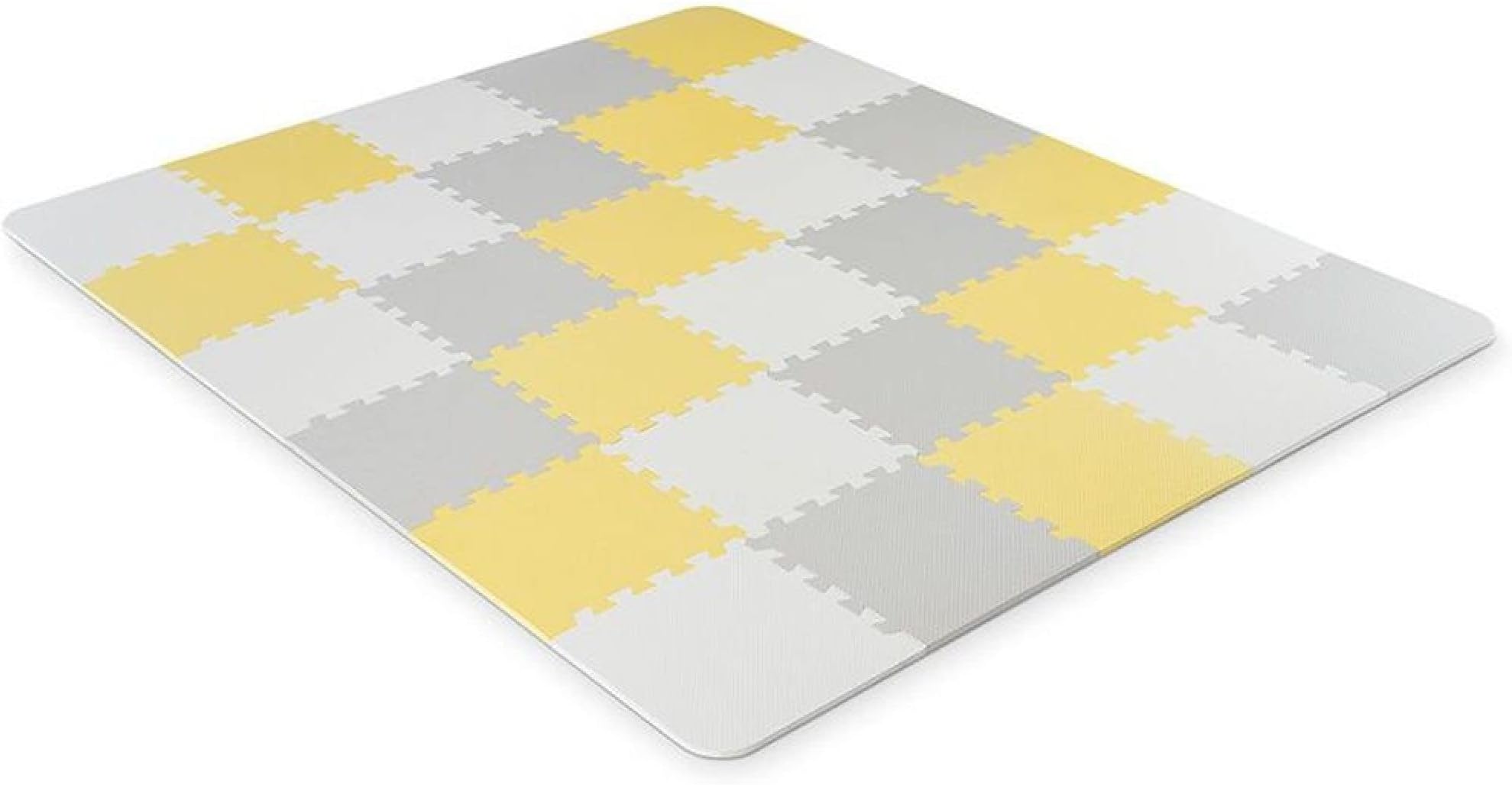 Kinderkraft Puzzle Play Mat LUNO, 30 Pieces, Educational Playmat, Soft Foam Floor, Waterproof, Easy to Clean, No Harmful Substances, Foldable, for Kids Baby, 150x180 cm, Bag in Set, Multicolor