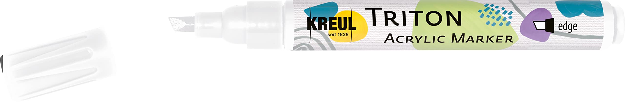 Kreul 17817 – Solo Goya Triton Chisel Tip Acrylic Paint Marker 1 – 4 mm – White