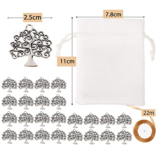 24pz Ciondolo Albero della Vita 24pz Sacchetti