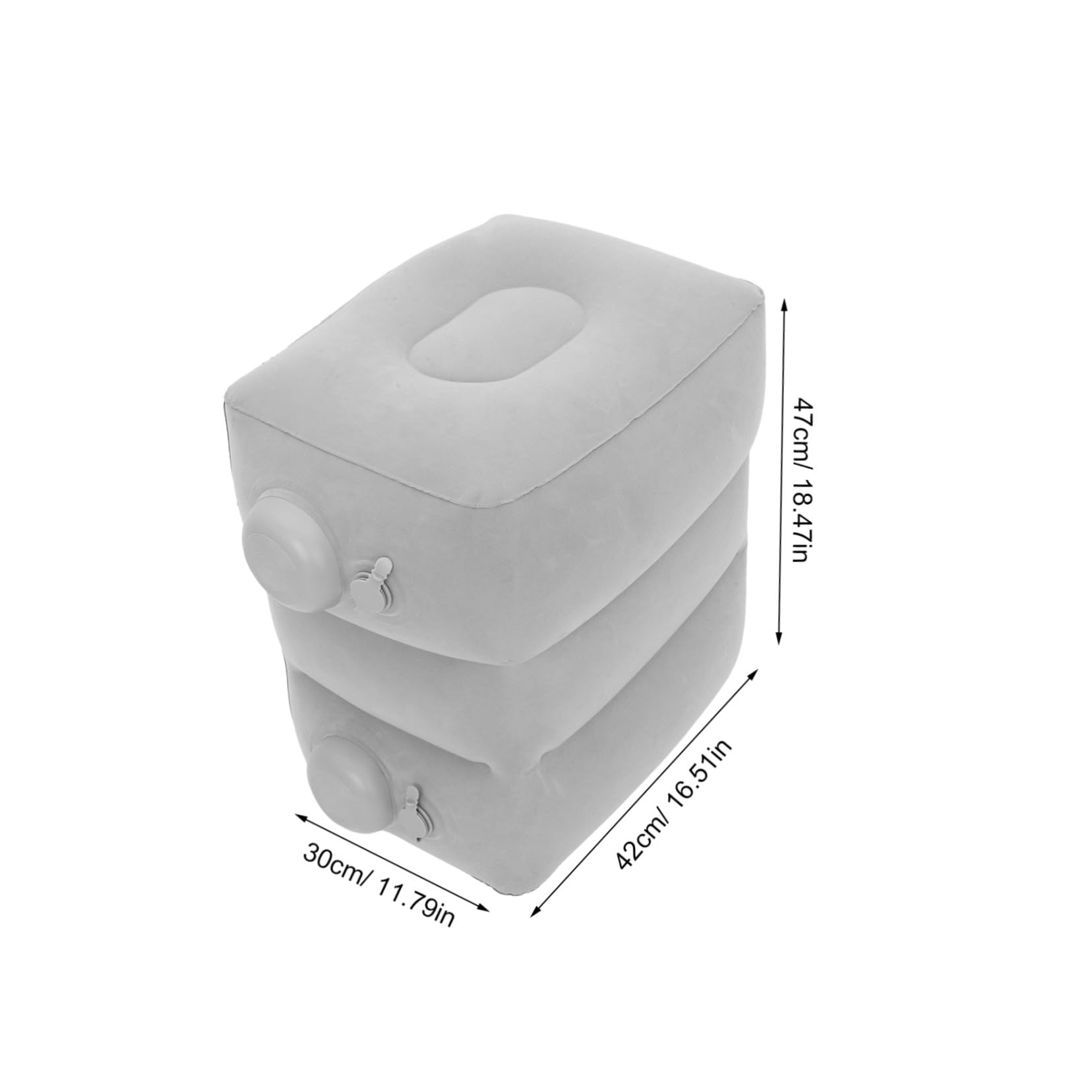 POPETPOP Reposapiés Inflable para Viajes Avión Cojín para Piernas De Oficina Almohadilla Ergonómica Doble Válvula Reposapiés Portátil para Avión Coche y Viajes