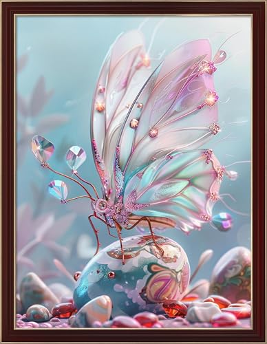 Image of Leczany Cross Stitch Stamped 11CT 3 Strands Kits for Adults Beginners Patterns Craft Kit Needlepoint Full Range of Embroidery Kits DIY Starter | Butterfly 15.8x20.9 inches
