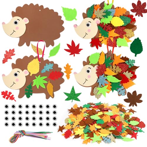 TPVUPC 12 Sets Igel Herbst Basteln Kinder, Igel Herbst Kreativsets zum...