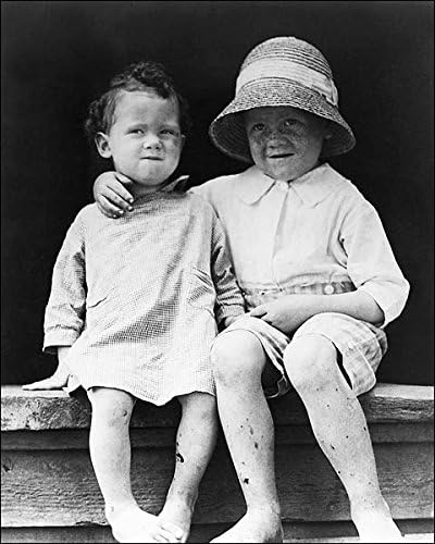 Two Cute Children 1909 Portrait 11x14 Photograph Photo Print