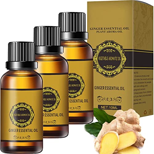 3PCS Ginger Essential Oil Plant Aroma Oil,Belly Drainage Ginger Oil,Slimming Tummy Ginger Oil, Belly Drainage Ginger Oil